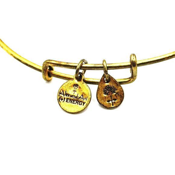 ALEX AND ANI Adjustable Copper Feather Bracelet in Rafaelian Gold - Picture 2 of 3